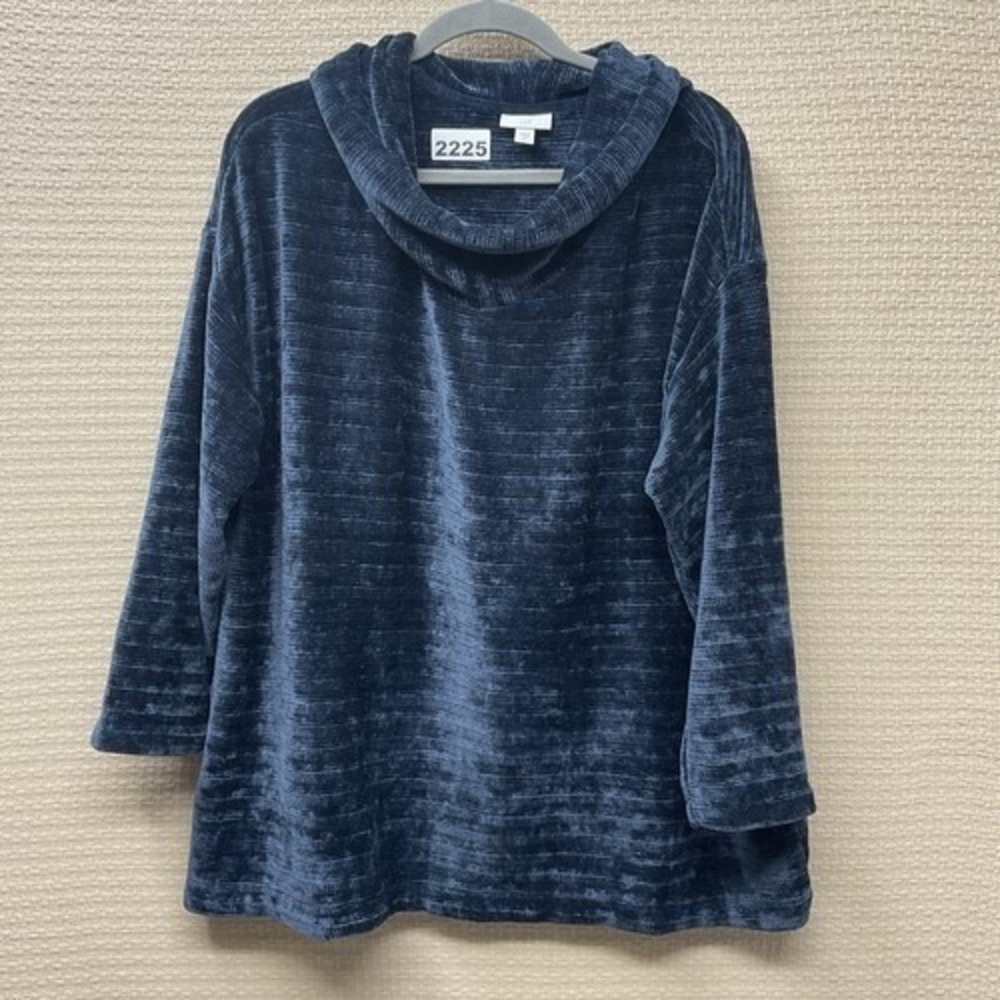 NWOT J.‎ Jill Relaxed Velour Crushed Velvet CowlNeck Sweater Women XL Jordan